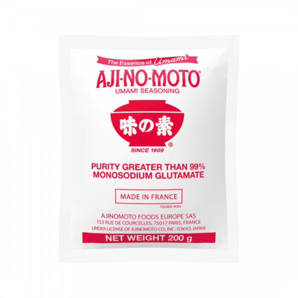 HEMANI Aji no Moto - Ajinomoto 200g (7.1 oz) - Monosodium Glutamate (MSG) -  Glutamate Monosodique - Umami Seasoning - Perfect for soups, salads 