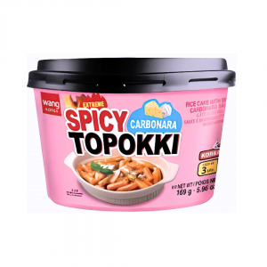 INSTANT TTEOKBOKKI (TOPOKKI) CARBONARA EXTRA SPICY (BOWL) 169g WANG