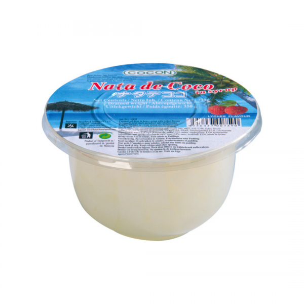 NATA DE COCO IN SYRUP LYCHEE FLAVOUR 775g COCON