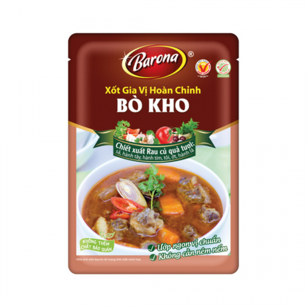 SEASONING PASTE FOR STEWED BEEF [BO KHO] 80g BARONA