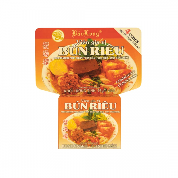 ΖΩΜΟΣ ΣΕ ΚΥΒΟΥΣ ΓΑΡΙΔΑΣ [BUN RIEU] 75g BAO LONG