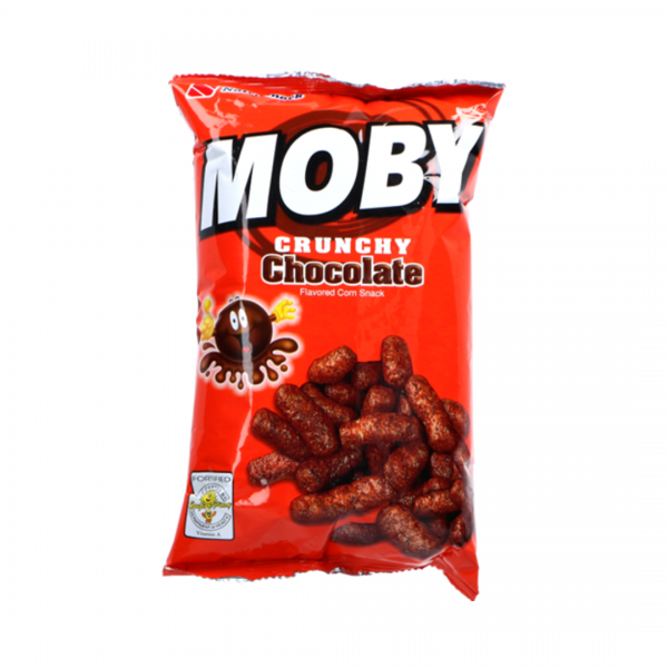 "MOBY" CRUNCHY CHOCOLATE FLAVORED CORN SNACK 60g NUTRI SNACK