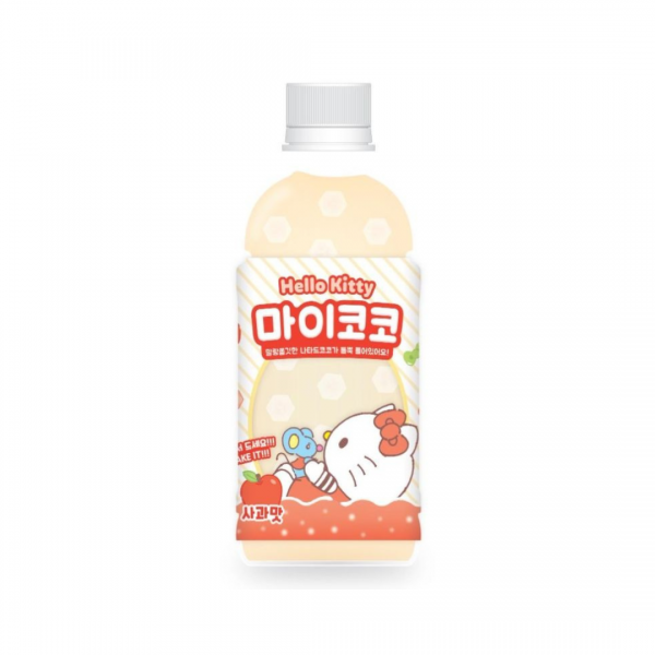 APPLE DRINK WITH NATA DE COCO "HELLO KITTY" 340ml SANRIO