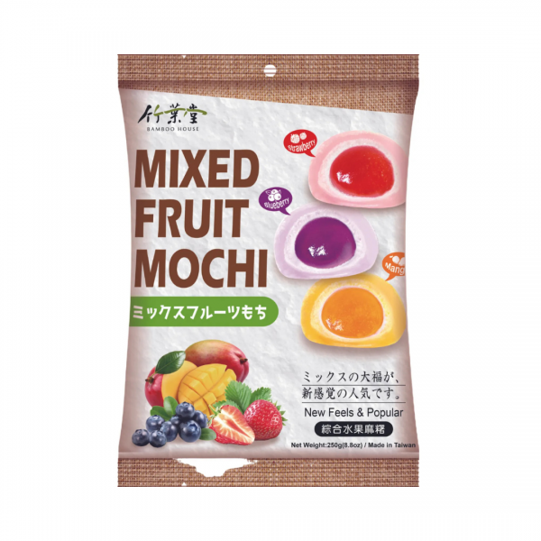 MOCHI ASSORTED FRUIT FLAVORS 250g BAMBOO HOUSE