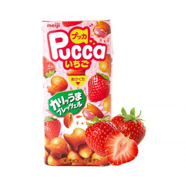 ΜΠΙΣΚΟΤΑΚΙΑ "PUCCA" ΜΕ ΓΕΜΙΣΗ ΦΡΑΟΥΛΑ 43g MEIJI