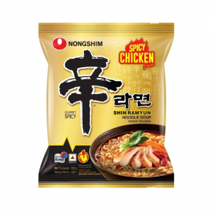 INSTANT SHIN RAMYUN NOODLE SOUP SPICY CHICKEN FLAVOUR 120g NONGSHIM