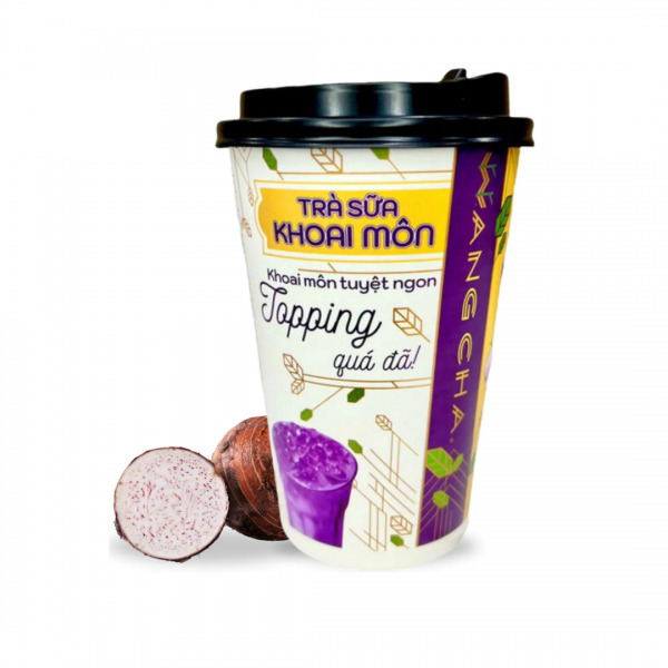 INSTANT TEA CUP TARO FLAVOUR 100g WANG CHA