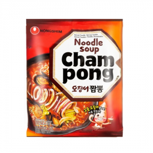 INSTANT HOT&SPICY SEAFOOD RAMYUN NOODLES "CHAMPONG"124g NONGSHIM