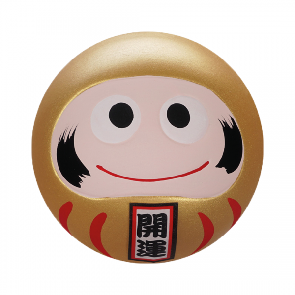 GOLD DARUMA [ALL THINGS GO WELL] 6cm*6cm*6cm 1pc. NONFOOD