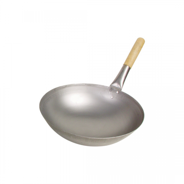 WOK WITH WOODEN HANDLE 35cm NONFOOD