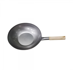 WOK (FLAT) WITH WOODEN HANDLE 30cm NONFOOD